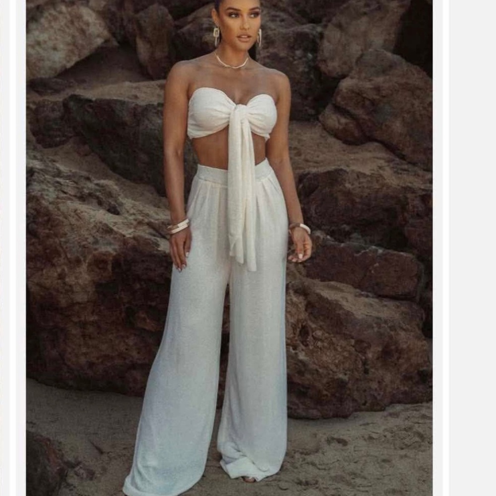 Off White Arya Two Piece Set  JLUXLABEL